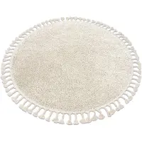 Rugsx Tæppe BERBER 9000 hjul fløde kvaster berberi Marokkansk shaggy cirkel 160 cm