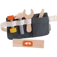 PlanToys Værktøjsbælte m. Værktøj - Træ - - OneSize - Værktøj