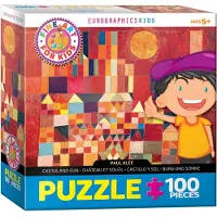 Eurographics Castle and Sun af Paul Klee 100-Piece Puzzle Multi