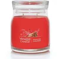 Yankee candle Yankee stearinlys mousserende kanel duftende signatur 13oz medium krukke 2-wick stearinlys over 35 timers forbr?ndingstid jul | Holiday Candle