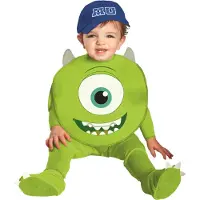 Disguise Forklædning kostumer Disney Pixar Monsters University Mike Classic Infant Green/White/Blue 6-12 måneder