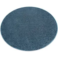 Rugsx TÆPPER hjul INDUS marine blå 75 glat, mélange cirkel 100 cm