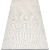 Rugsx Tæppe SANTO OVERRASKNING SISAL 0537 geometrisk hvid 140x190 cm