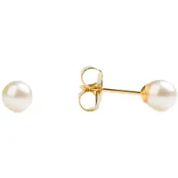 STUDEX Sensitive White Pearl Stud ?reringe 5mm | Hypoallergen og nikkelsikker til f?lsomme ?rer | Guldbelagte indl?g | High Fashion ?reringe til