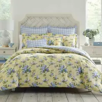 Laura Ashley - King Dynebetr?k S?t Vendbart Bomuld Senget?j S?t Indeholder Matchende Sham(er) med Bonus Euro Sham(s) & Pudebetr?k (Annalise Floral