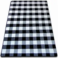 Rugsx Tæppe SKETCH - F759 fløde/sort - kontrolmønster 160x220 cm