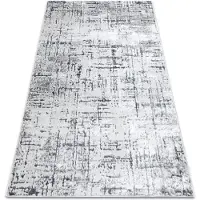 Rugsx Tæppe MEFE moderne 8722 Linjer vintage vasket - Strukturelle, to niveauer af fleece grå / hvid 180x270 cm
