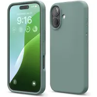 Elago kompatibel med iPhone 16 Case Premium Liquid Silicone Case Full Body Protective Cover Shockproof Slim Phone Case Anti-Scratch Soft Microfib