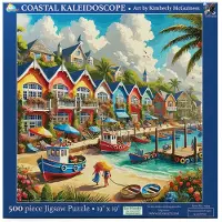 Sunsout Inc - Coastal Kaleidoscope - 500 PC Jigsaw Puzzle av Artist: Kimberly McGuiness - Färdig storlek 19 " X 19 " - MPN# 27315
