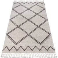 Rugsx Tæppe BERBER ASILA B5970 fløde / brun kvaster berberi Marokkansk shaggy 240x330 cm