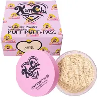 KimChi Chic Beauty Puff Puff Pass St og bagepulver Lst ansigtspulver med ekstra fluffy indstilling Powder Puff Bldt gennemsigtigt ansigtsmakeu