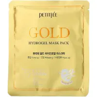 Petitfee , Guld Hydrogel Skønhedsmaske Pakke, 5 Blade, 32 g Hver