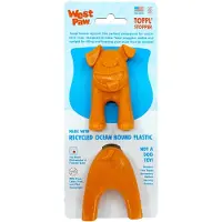 West Paw Toppl Stopper 2-Pak i Tangerine - Designet til hundeberigelse Tilbeh?r, der passer til alle Toppl Hundeleget?jsst?rrelser - G?r m?ltid o