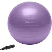 Gaiam 05-51980 Total Body Balance Ball Kit - Inkluderer 55 cm Anti-Burst Stabilitet velse Yoga Ball Luftpumpe & trningsvideo - Lilla