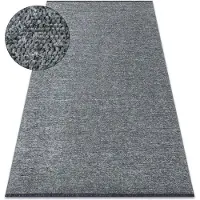 Rugsx Tæppe FLORENCE 24021 Ensfarvet, glamour, fladvævet, frynser - grå 175x270 cm