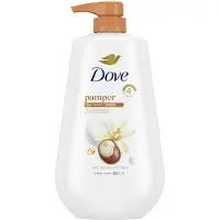 Dove Duva kroppstvätt med pumpskämpar sheasmör & vanilj för 24 timmar lotion-mjuk hud fuktgivande hudrengöring utan sulfater inga parabener 30,6 oz