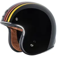 Torc T50 Route 66 Open Face hjelm med 1978" grafik (Gloss Black XX-Large)
