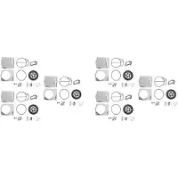 Melitt 6 Set Carburetor Carb Repair Kit for Mikuni 650 717 720 787 SP GS GTX HX Rebuild Kit Replacement Parts Gaskets