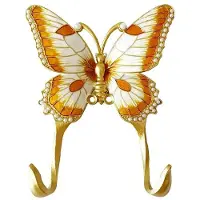 Melitt 1 Pack Decorative Wall Hook, Vintage Butterfly Shaped Metal Wall Hook for Hanging Coats Clothes Keys Hats Towels