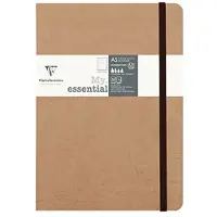Clairefontaine 'Age Bag' tr?dbundet notesbog A5 prik 192 sider - brun
