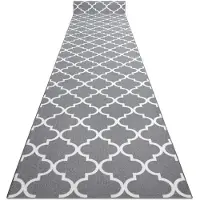 Rugsx Gummibelægning 100 cm MAROKKANSK KLØVER grå TRELLIS 30352 100x150 cm