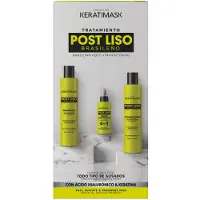 Placenta Life KERATIMASK brasiliansk opretningsst ( shampoo (250 ml) + balsam (250 ml) + varmebeskytter. Hold din opretning meget lngere