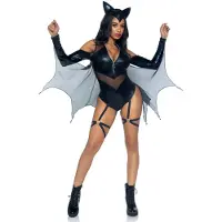 Leg avenue 2 pc Midnight Bat inkluderer Zi - Xs / Black