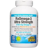Natural Factors , RxOmega-3 Ultra Strength med Vitamin D3, 150 Softgels