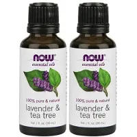 Now Lavendel og Tea Tree Oil 1 flydende ounce (pakke med 2)