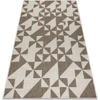 Rugsx Sisaltæppe SISAL FLOORLUX 20489 champagne / taupé TRIANGLER 140x200 cm