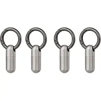 Typecat 4PCS Waterproof Stainless Steel Pill Box Pill Bottle Cache Pill Box Container Keychain Pill Box Health Care