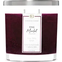 Colonial Candle Fine Merlot duftende stearinlys meget duftende stearinlys til hjemme -duftende plettet vokslys 2 Wick 8 Oz - lavet i USA