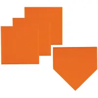 Franklin Sports Baseball Base Set - MLB -baser til baseball + softball med hjemmeplade - b?rbar baseball softball kickball baser - orange gummi b