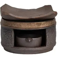 Melitt Ceramic Aromatherapy Stove Essential Oil Burner, Handmade Wax Melts Warmer with Tealight Holder and Teapot Warmer