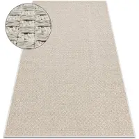 Rugsx Tæppe ORIGI 3661 beige - fladvævet SISAL snor 136x190 cm