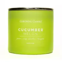 Colonial Candle Acurk Melon Duftende Jar Candle Pop of Color Collection 3 Wick Green 14,5 oz - Op til 60 timers forbr?nding