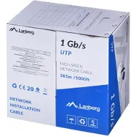 Lanberg UTP CABLE 1GB/S 305M WIRE CCA BLACK