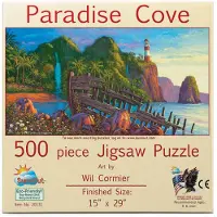 Sunsout Inc - Paradise Cove - 500 PC Jigsaw Puzzle av Artist: Wil Cormier - Färdig storlek 15 " X 29 " - MPN# 20131