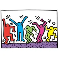 Eurographics Eurografik dans af Keith Haring 100-stykke puslespil