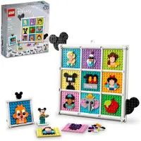LEGO Disney Classic 100 ?r med Disney Animation Icons 43221 Buildable Disney Toy med Mickey Mouse Minifigure Classic Disney Wall Art Fun Toys For