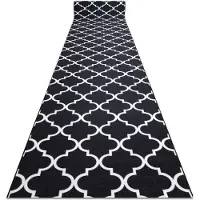 Rugsx Gummibelægning 67 cm MAROKKANSK KLØVER sort TRELLIS 30350 67x870 cm