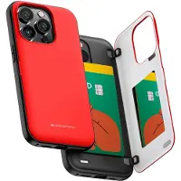 Goospery Magnetic Door Bumper Kompatibel med iPhone 15 Pro Case Kortholder Pung Nem Magnet Auto-lukkende Beskyttende Dual Layer Robust Telefon Ba