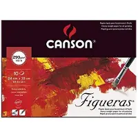 Canson Figueras olie og akryl 290 g/m2 papirpude inklusive 10 ark St?rrelse: 33x24 cm L?rredslignende tekstur