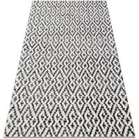 Rugsx Moderne tæppe MUNDO E0621 geometrisk boho udendørs beige / sort 160x220 cm