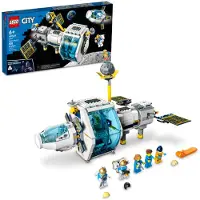 LEGO City Lunar Space Station 60349 NASA Inspired Building Toy Model Set med dockingkapsellaboratorier og 5 astronaut -minifigurer