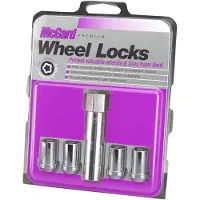McGard 25257 Chrome Tuner Style Cone S?de Hjull?se (M12 x 1,5 gevindst?rrelse) - S?t med 4
