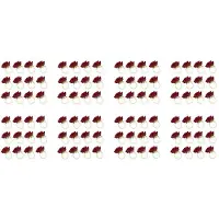 Typecat 96 PCS Red Rose Shape Towel Buckle Napkin Ring Wedding Party Valentine'S Day Hotel Table Decor Metal Gold Napkin Holder
