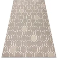 Rugsx Tæppe SPRING 20404558 Hexagon streng, looping - beige 160x230 cm