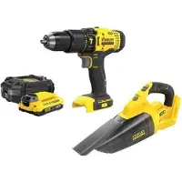 Stanley FATMAX V20 Støvsugersæt; Boremaskine 1x2Ah SFMCK219D1