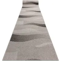 Rugsx Fortovet SISAL FLOORLUX design 20212 sølv / sort 70 cm 70x140 cm